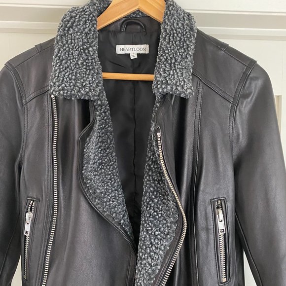 Heartloom Leather Jacket with Shearling Accent Size S - Picture 2 of 11
